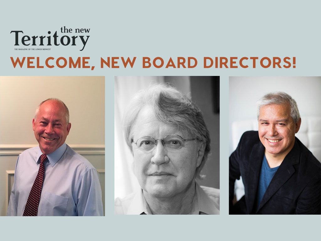 graphic showing portraits of three men with text, "Welcome, new board directors!" above